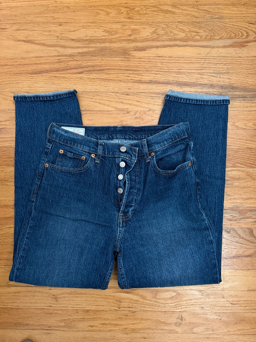 GAP Dark Blue Denim Jeans - cheeky straight high rise